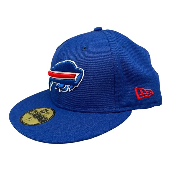 New Era 59FIFTY Buffalo‎ Bills 100th Anniversary Logo Patch Hat Men's Sz 7 1/2 - Picture 3 of 7